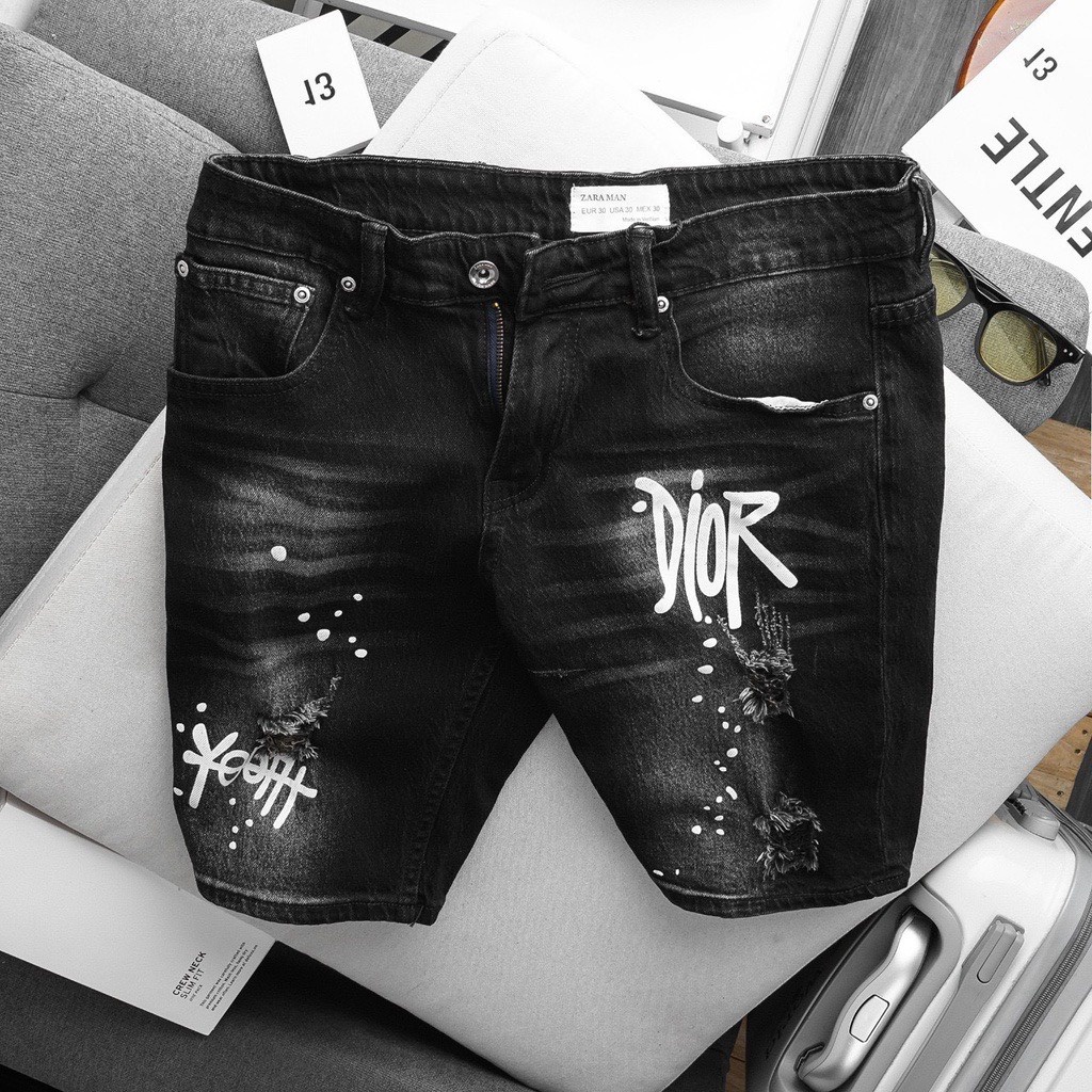 BIGSIZE - Quần short jean nam vải jean form bigsizemen 80 - 130kg in Di or Mã 202