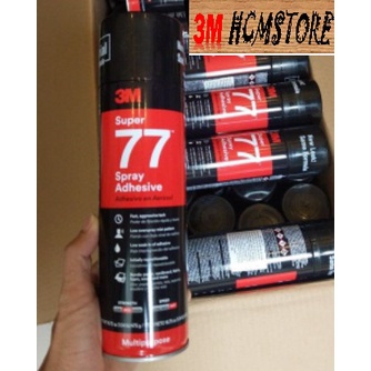 COMBO 12 CHAI 3M SUPER 77 KEO XỊT ĐA NĂNG - chai 375g chuyên dùng cho may mặc, dán vải, dán con giống nhanh, dễ sử dụng