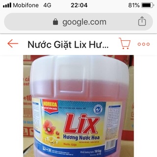 Nước giặt lix 10l hương nước hoa