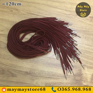 Dây Giày Dẹt Màu Đen Pha Đỏ Dài 120cm (Cho Giày Có 7-8 Lỗ Xâu)