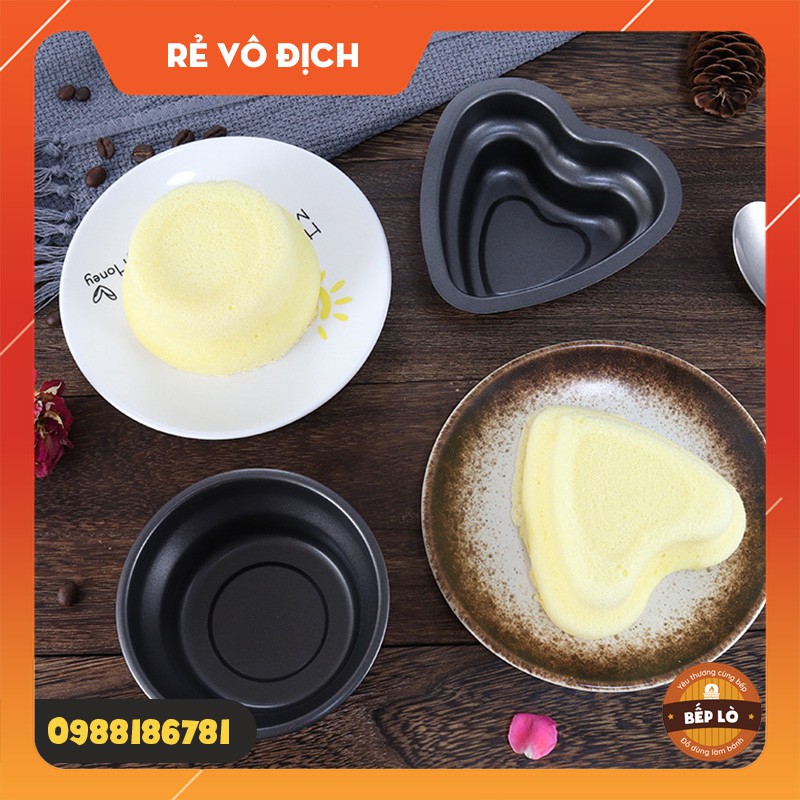 Khuôn nướng bánh chống dính mini 4 inch nướng bánh bông lan CHẤT LƯỢNG GIÁ TỐT