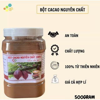    SALE    1KG= 2 HỘP 500GRAM Bột ca cao nguyên chất 100% từ Đăk Lăk - Hương vị thơm ngon đậm đà Không đường" 