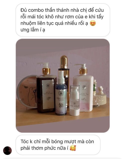 Serum dưỡng thân tóc ngọc trai SB Hood phục hồi tóc hư tổn 30ml