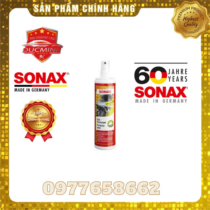 Chai Xịt Bảo Dưỡng Nhựa⚡ 𝐅𝐑𝐄𝐄 𝐒𝐇𝐈𝐏⚡ Cao Su, Làm Sạch Nhựa,Tạo Độ Bóng ....Sonax Trim Protectant Glossy  380041