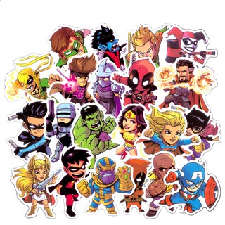 Bộ 50 Sticker Marvel Spiderman Iron Man League of Legends - Hình Dán LOL Trang Trí Mũ Bảo Hiểm - Chống Thấm Nước