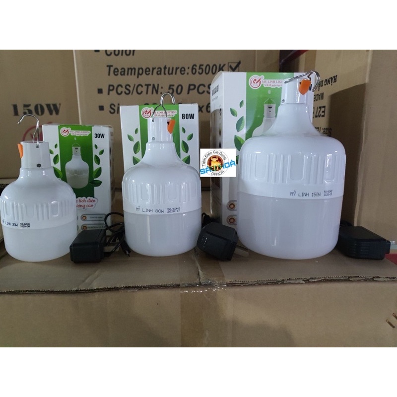 BÓNG ĐÈN SẠC TÍCH ĐIỆN TRẮNG 80W / 150W MỸ LINH