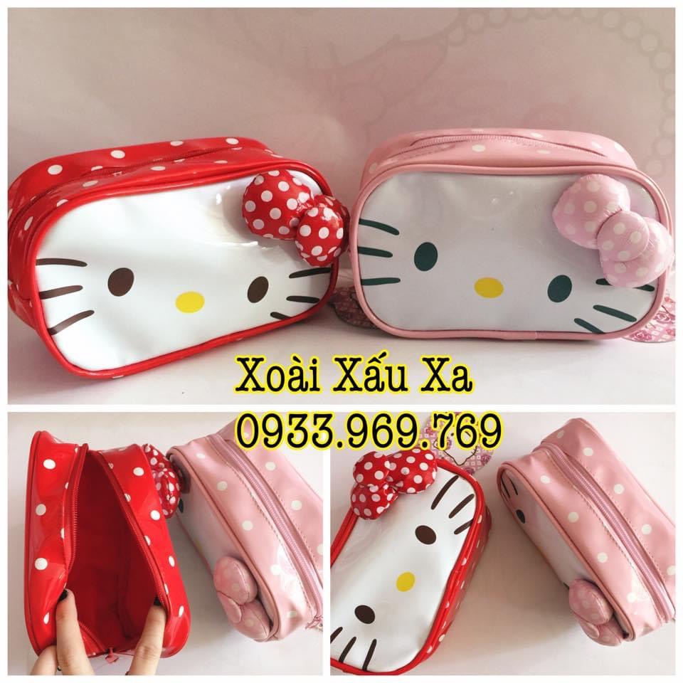Hộp bút, bóp viết, bóp dây kéo đựng đồ đa năng hình mèo Kitty dễ thương