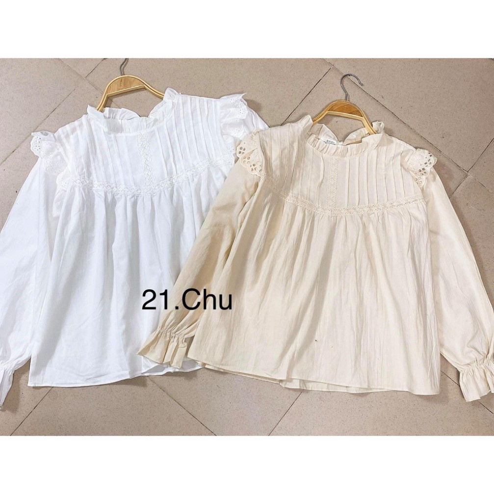 Áo babydoll cánh tiên cài tay 2 màu 250 HIHISHOPHAHA | BigBuy360 - bigbuy360.vn