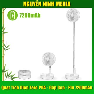 Quạt Tích Điện Đa Năng ZERO P9A, Pin 7200mAh, Gấp Gọn, Quạt Sàn, Quạt Bàn, Quạt Đứng, Cầm Tay, Đi Làm, Du Lịch, Đi Học