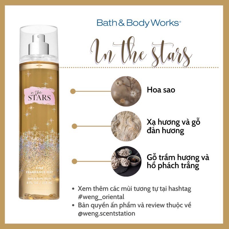 Xịt Thơm Body Mist Bath & Body Works