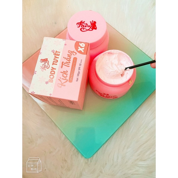 Kem Body Tuyết Kích Trắng X6 180g Mùi Thơm Cực Dễ Chịu Không Bào Mòn Da tặng set ủ trắng 100k khi mua 2 hộp