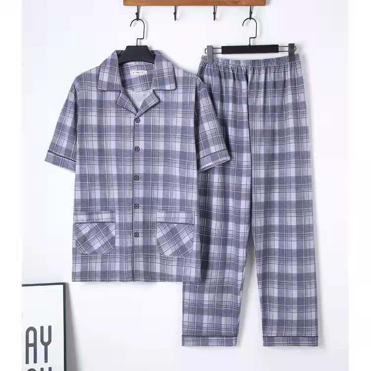 Đồ mặc nhà tặng bố - Bộ Pijama trung niên chất cotton đẹp