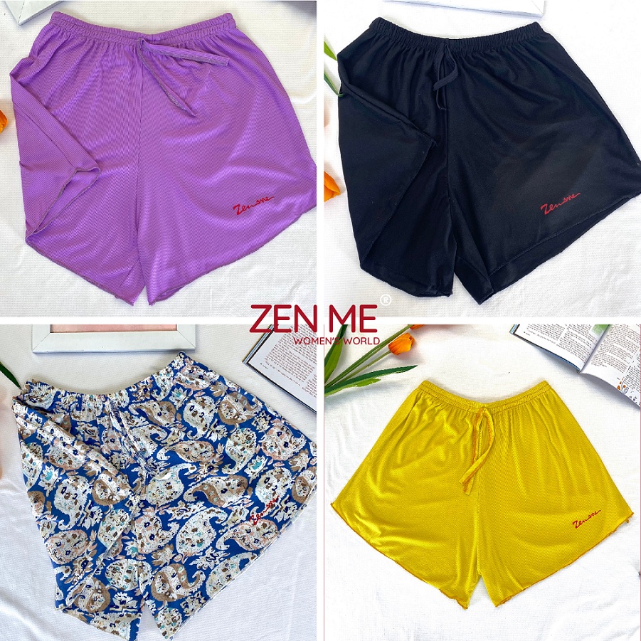 Quần đùi nữ mặc nhà Zen Me chất thun mát lạnh QD02 | BigBuy360 - bigbuy360.vn