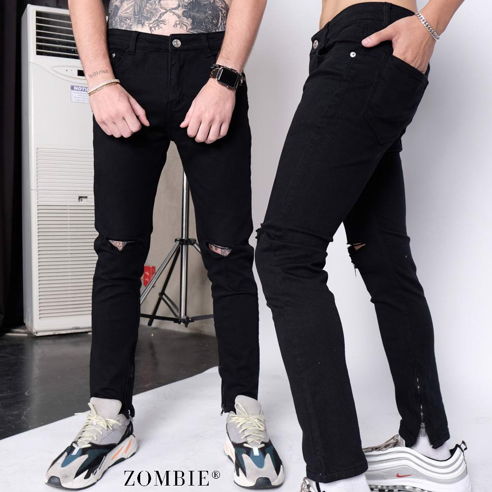 Quần ZOMBIE® Destroyed Zipper In Black