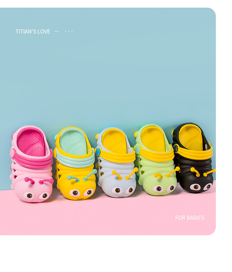 Sandal Đế Mềm Chống Trượt Tiết Kế Sâu Bướm Hoạt Hình Dễ Thương Cho Bé 1-6 Tuổi AYUER