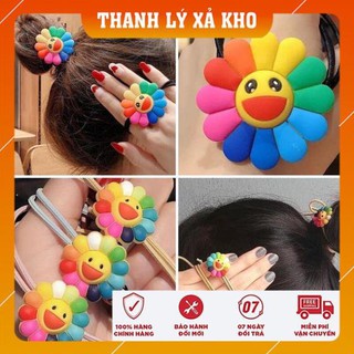 Buộc tóc hoa mặt trời siêu xinh