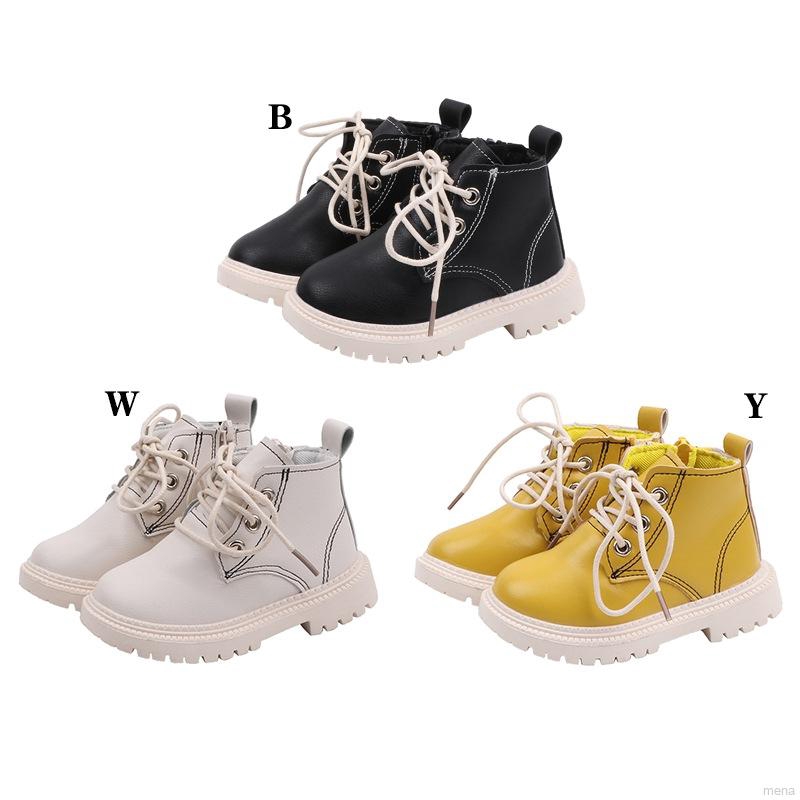 Giày bốt da cổ cao đế dày xinh xắn cá tính cho bé