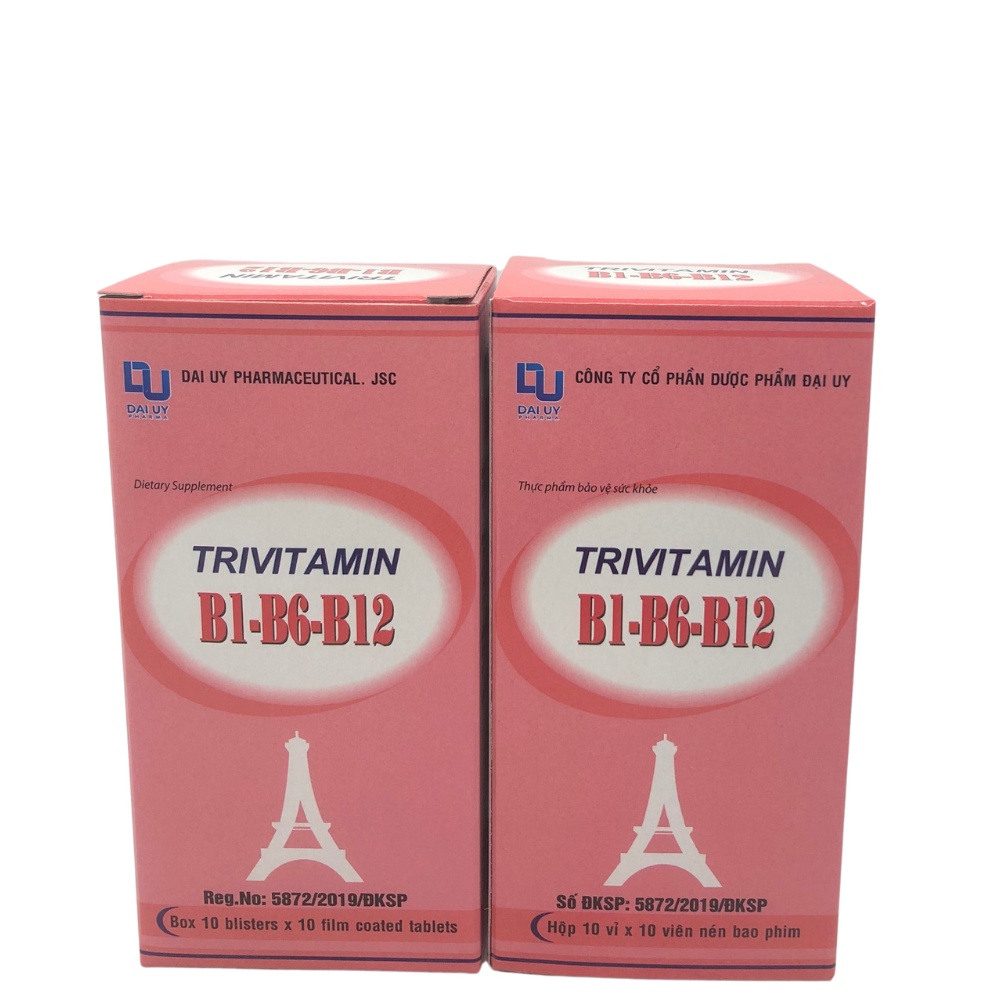 Trivitamin 3B B1- B6 - B12 hộp 100 viên nén - Bổ sung vitamin B1- B6 - B12