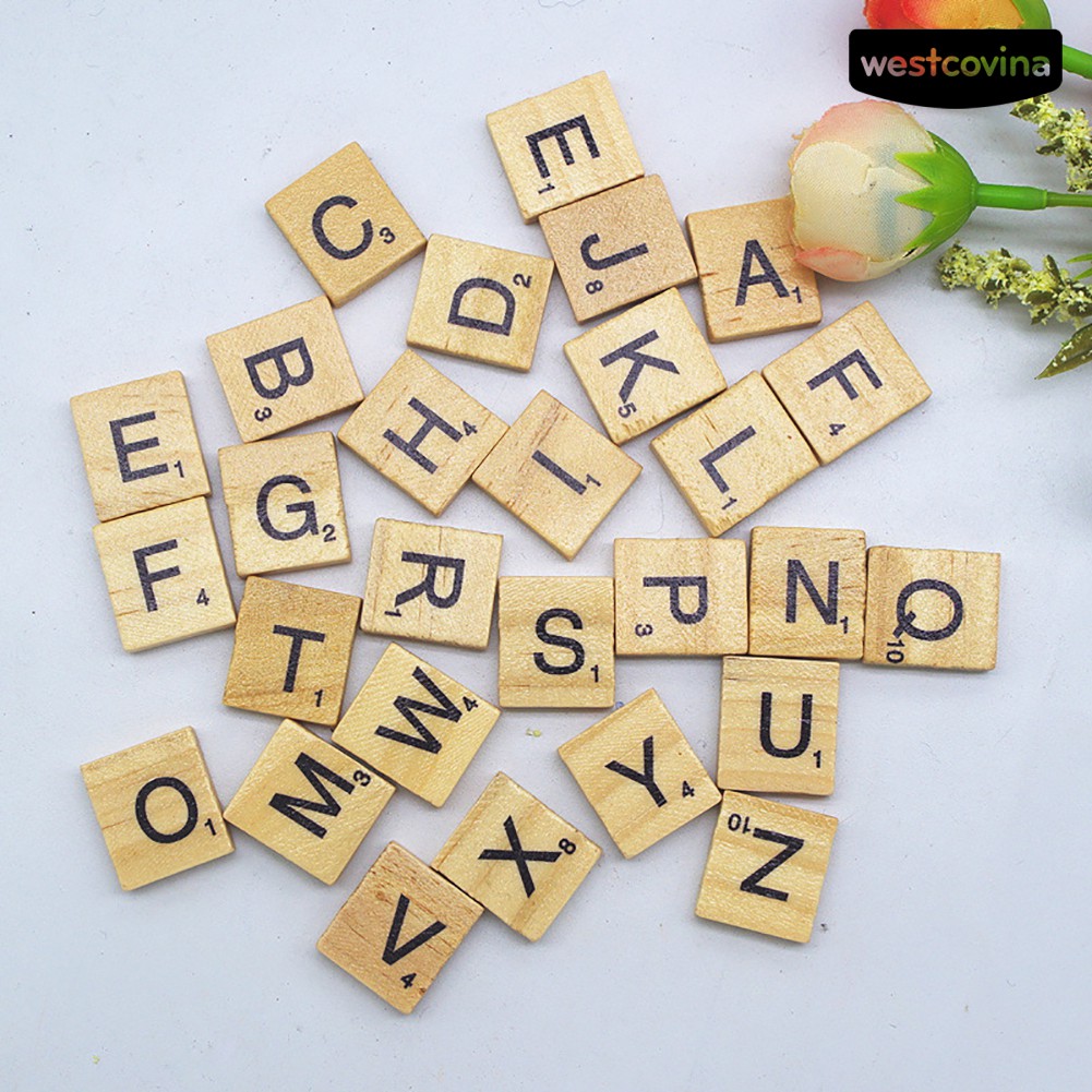 Set 100 Miếng Gỗ Học Chữ Cái Cho Bé
