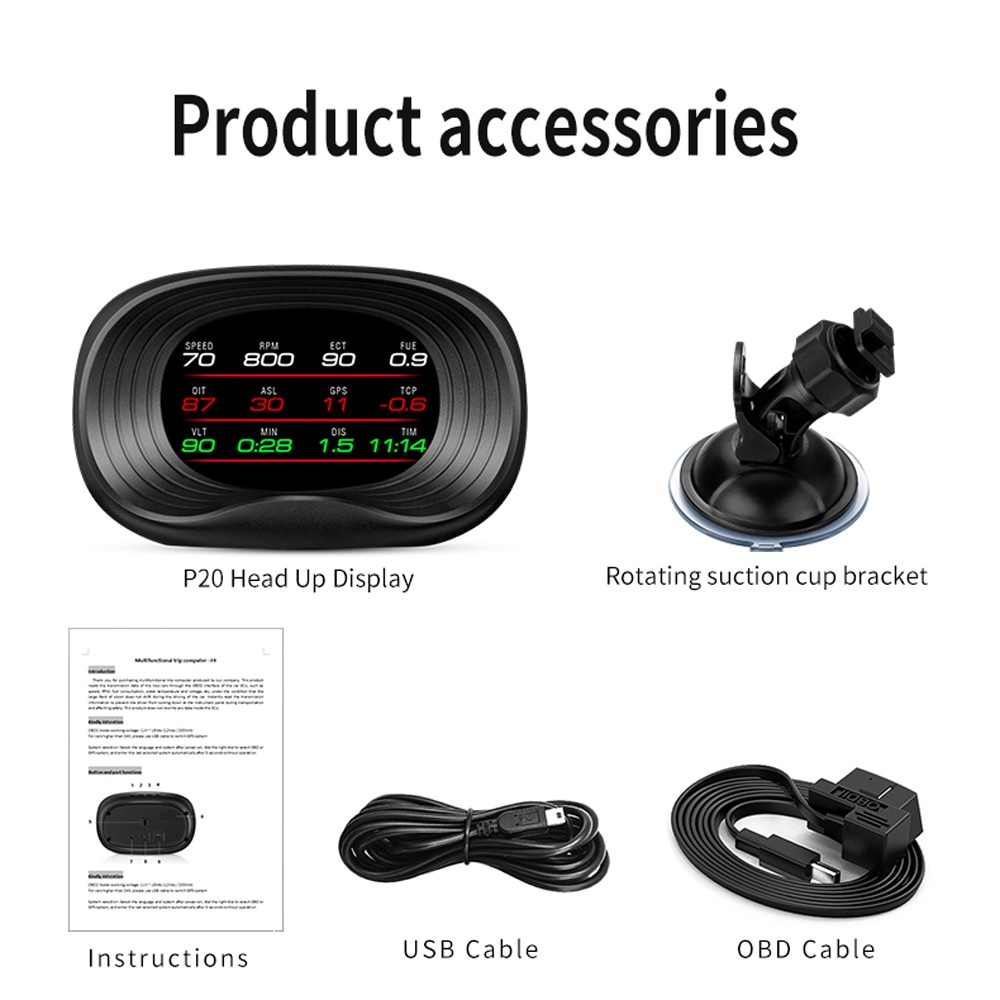 Thiết Bị Định Vị gps p20 gps + obd2 Hiển Thị Tốc Độ Cho Xe Hơi