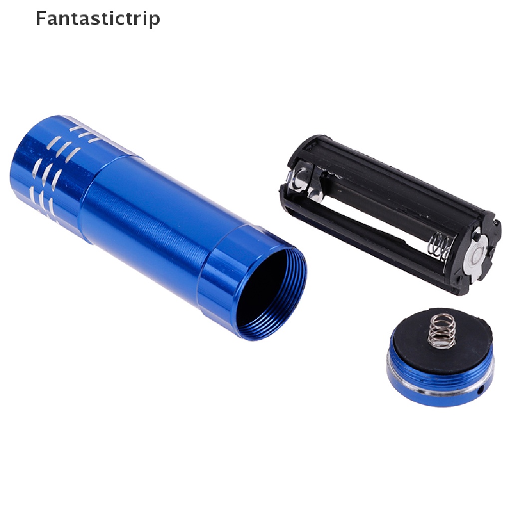 Đèn Pin Mini 9 Bóng LED Bằng Nhôm Tia Cực Tím