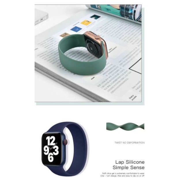 Dây đeo Silicone Solo loop cho Apple Watch chính hãng COTEetCI không móc khoá