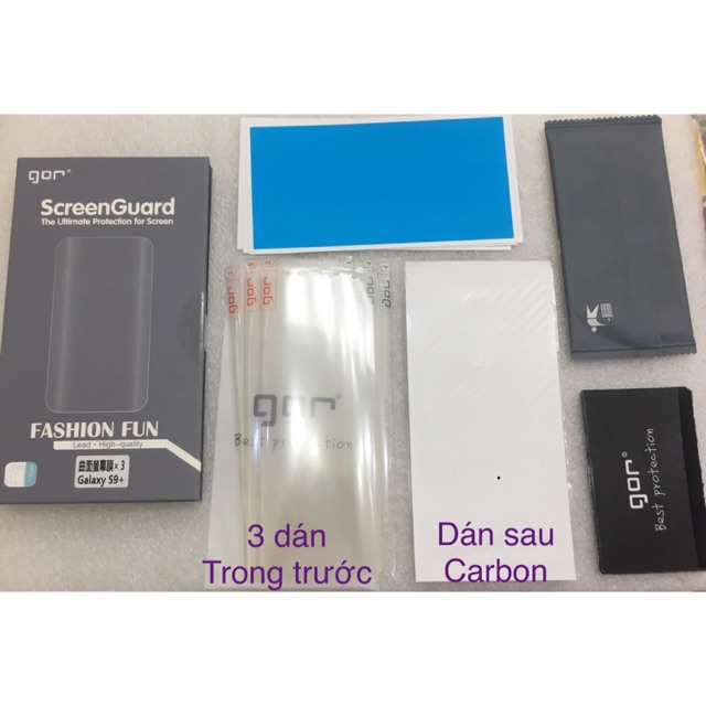 Bộ 4 miếng dán dẻo SAMSUNG S9/S9plus GOR