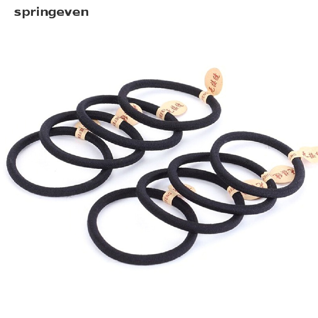 Bộ 10 Dây Cột Tóc Màu Đen Dày 4mm