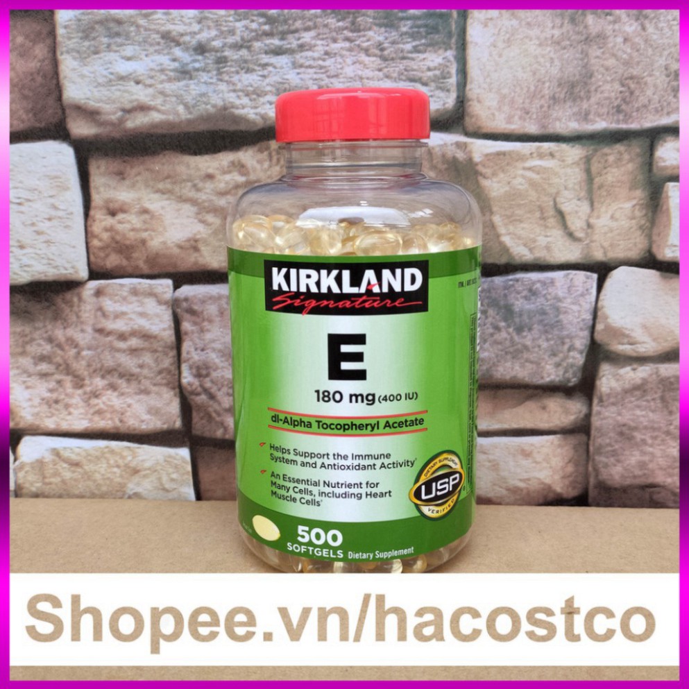 KHUYẾN MÃI LỚN Viên Uống Vitamin E 400 IU 500 Viên Kirkland Của Mỹ - Đẹp Da Làm Chậm Lão Hóa ND KHUYẾN MÃI LỚN