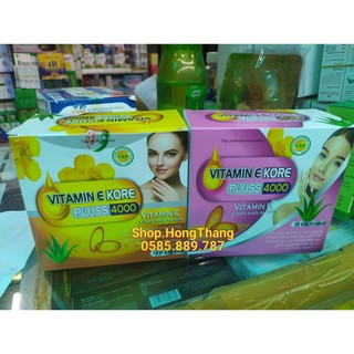 Vitamin E Kore Plus 4000 chiết xuất từ lô hội chống oxy hóa, chống lão hóa da, bổ sung vitamin e, sáng da