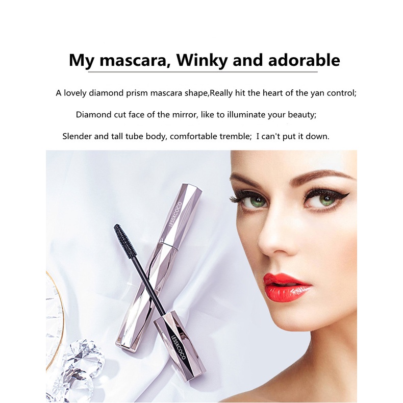 【Từ tp Hồ Chí Minh gửi hàng】diamond Mascara LESSXCOCO 12ml Không Lem Lâu Trôi Cong Dài Tự Nhiên