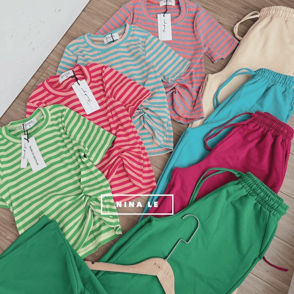 Sét Bộ Nữ 2 Món Áo Kiểu Chất Thun Gân Kết Hợp Quần Ống Rộng Tuyết Mưa Mặc Đẹp Phù Hợp Đi Chơi, Du Lịch NEW UNISEX