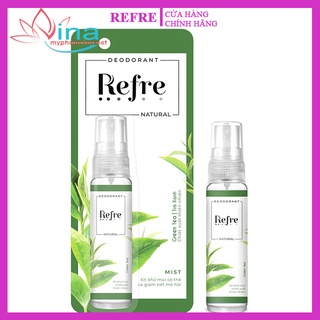 Xịt Khử Mùi Refre Natural Green Tea Hương Trà Xanh 30Ml
