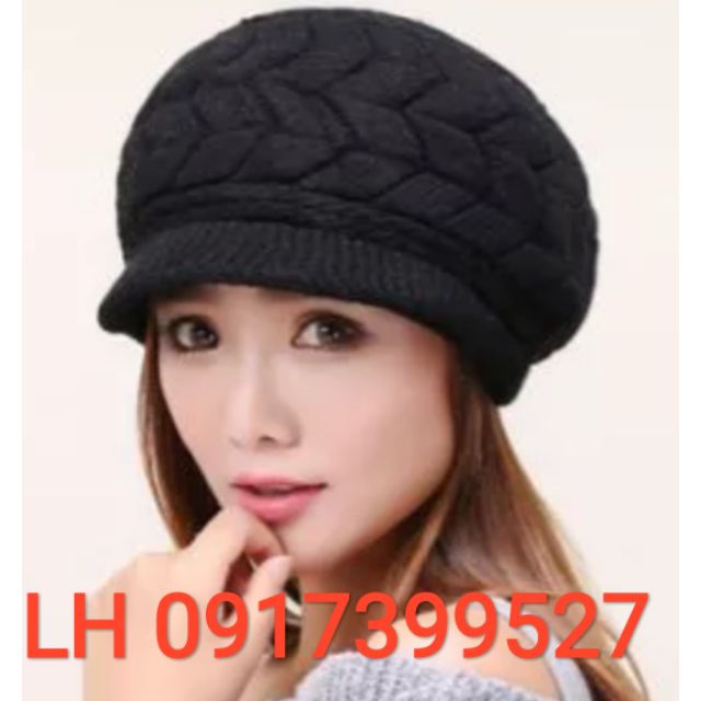 Mũ nón len nữ bere cao cấp thời trang Hàn Quốc