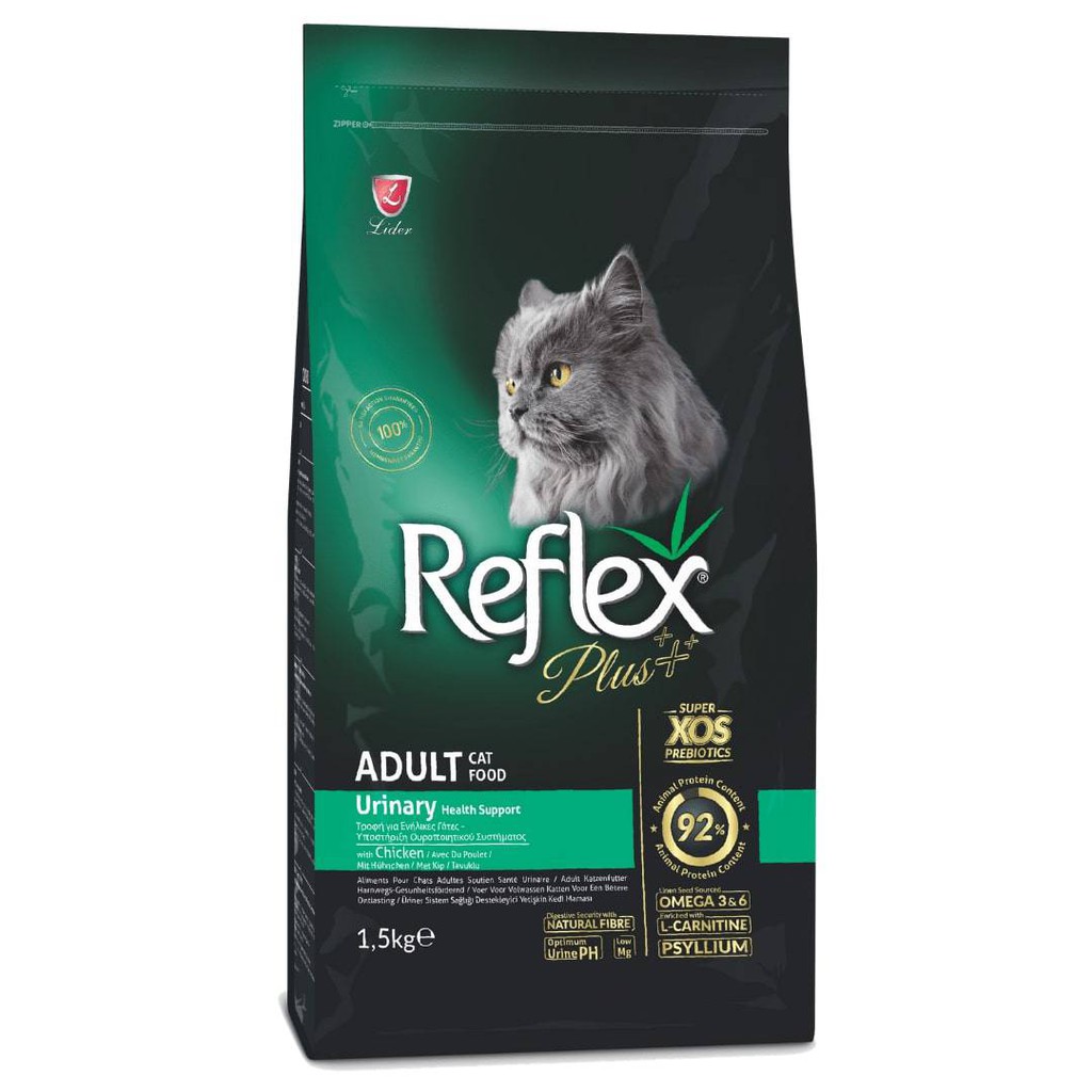 Thức ăn hạt mèo Reflex Adult Urinary vị gà gói 1.5kg(sỏi thận)