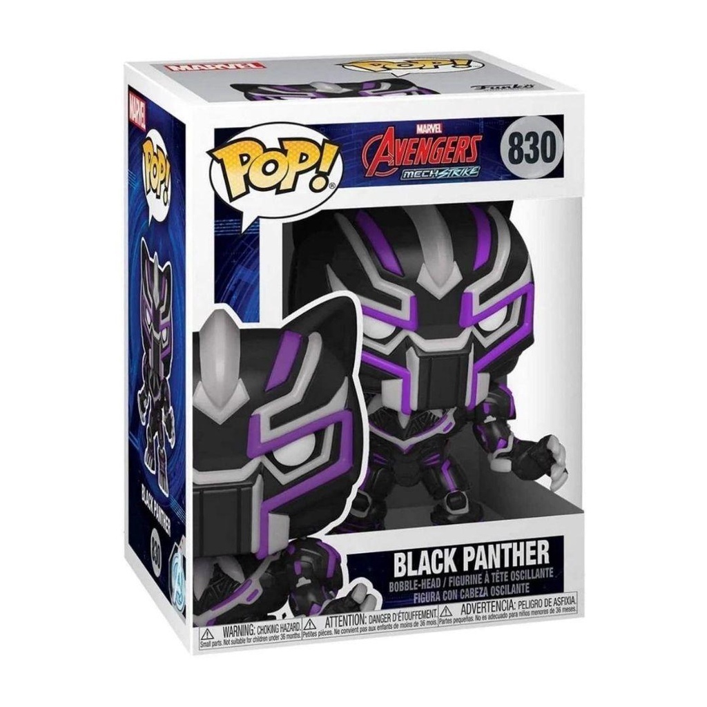 Mô hình Marvel Black Panther 10cm 830 Mech Strike Funko Pop Mô hình tĩnh Nhựa PVC CHÍNH HÃNG MỸ MVFKP10