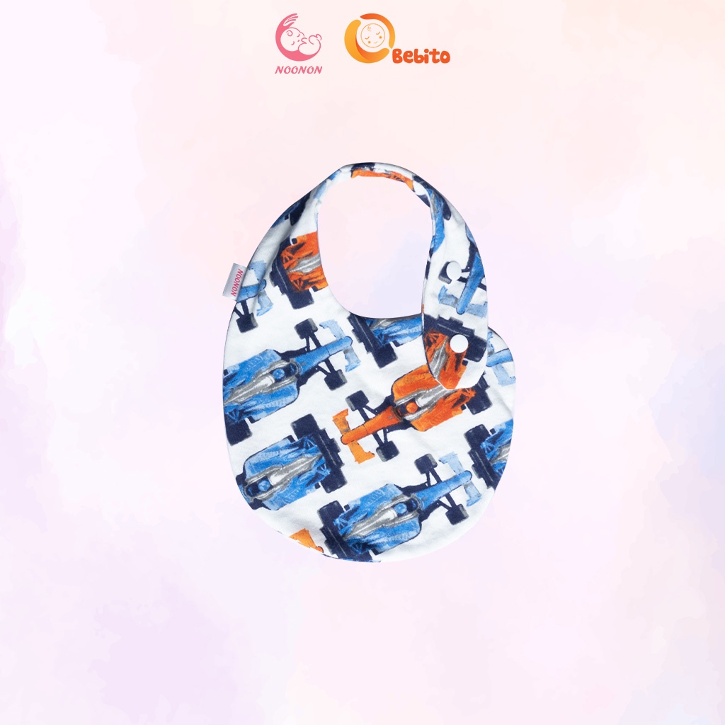 Yếm ăn dặm cho bé TURBAN yếm cúc bấm 2 nấc cao cấp chất liệu vải cotton - mã YADU01 - sp 18