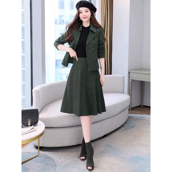 Set váy dạ nữ cao cấp kiểu dáng sang trọng QCNP3580