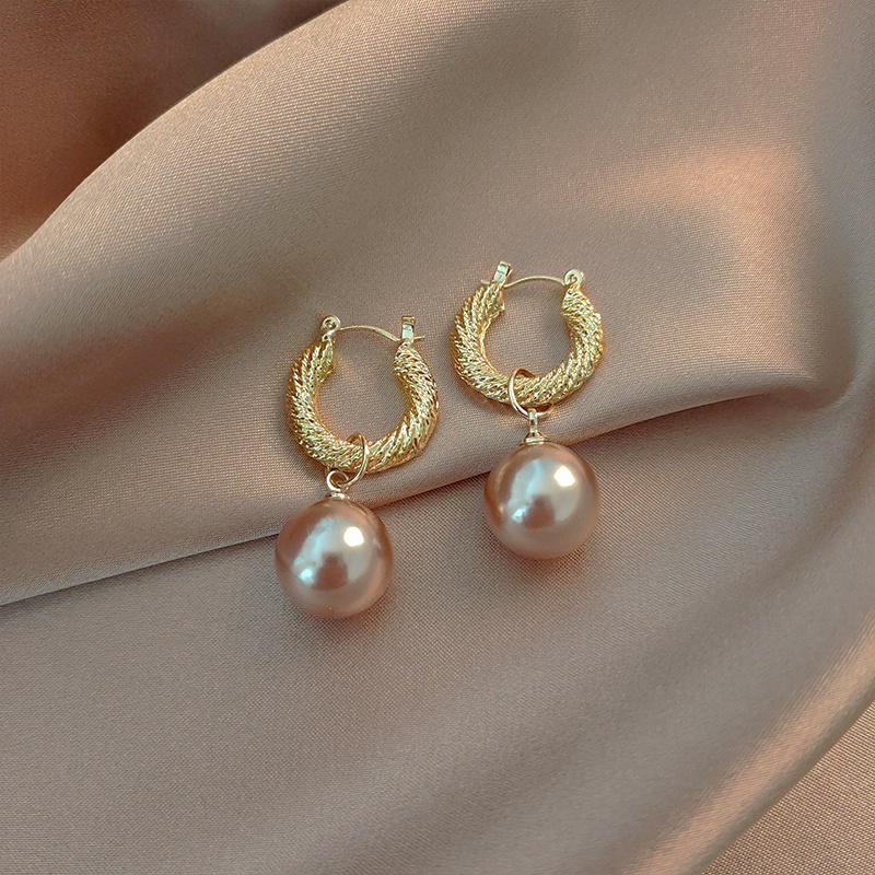 MOCHASHUVintage Ngọc Trai Mặt Dây Chuyền Bông Tai Phong Cách Hàn Quốc Mạ Vàng Bông Tai Nữ Mới 2023 Phụ Kiện Thời Trang