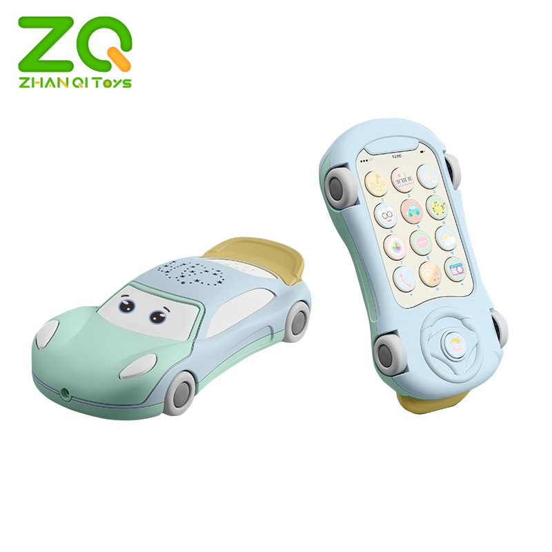 Điện thoại đồ chơi ZHAN QI TOYS kiểu dáng xe hơi hoạt hình có nhạc vui nhộn dành cho trẻ em