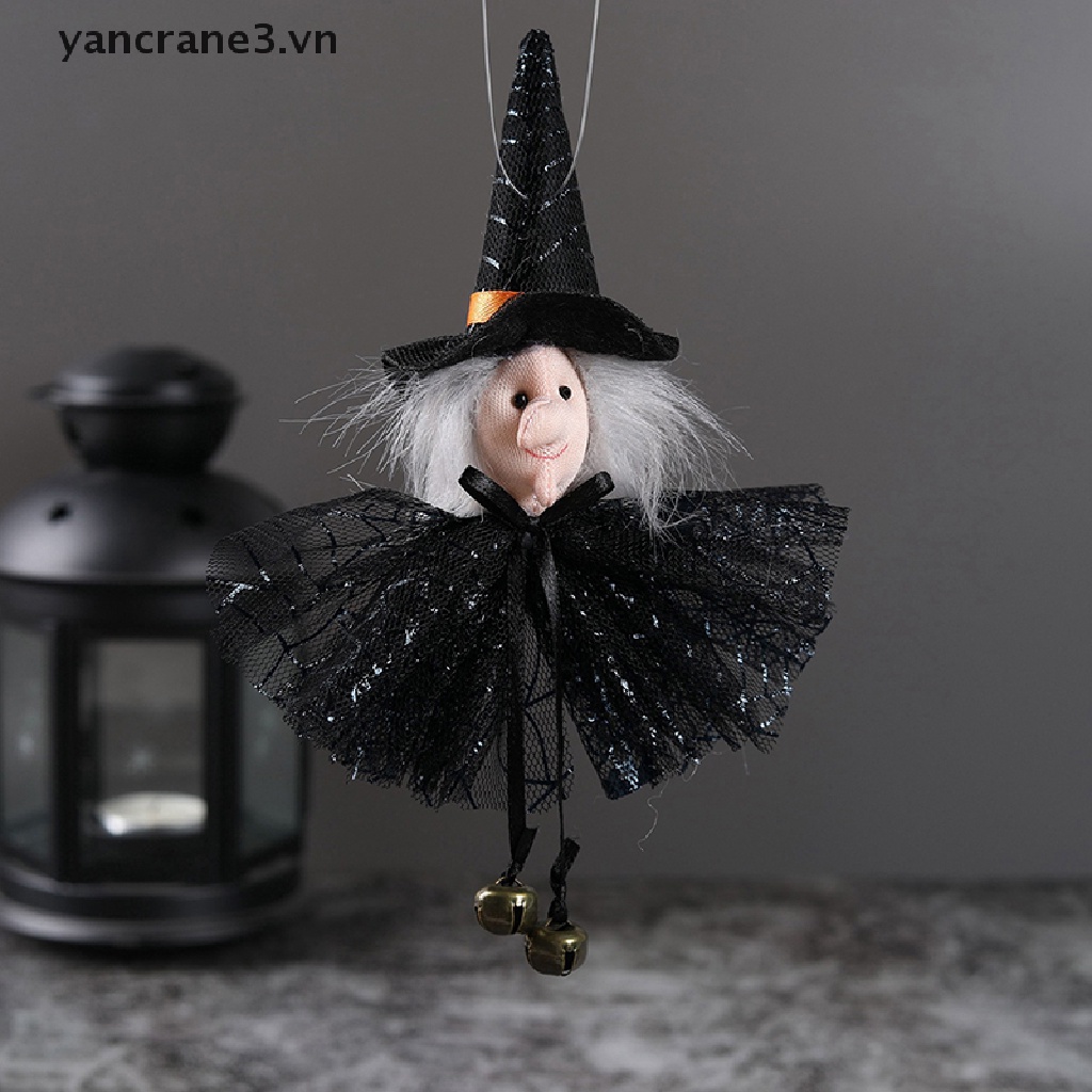 Mặt Dây Chuyền Phù Thủy Bí Ngô Đen Đáng Sợ Treo Trang Trí Halloween yancrane3.vn