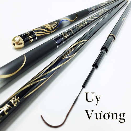 Cần câu tay cao cấp Uy Vương 6H câu đơn đài chất liệu carbon CĐ-8
