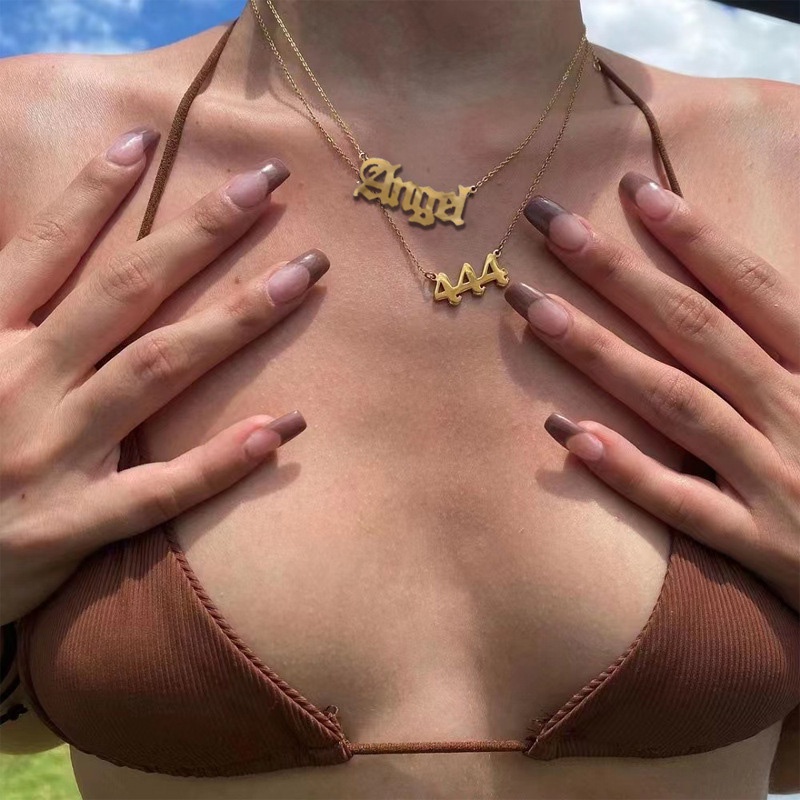 Vòng cổ mặt số thiên thần cho nam và nữ 111 222 333 444 555 666 777 888 999