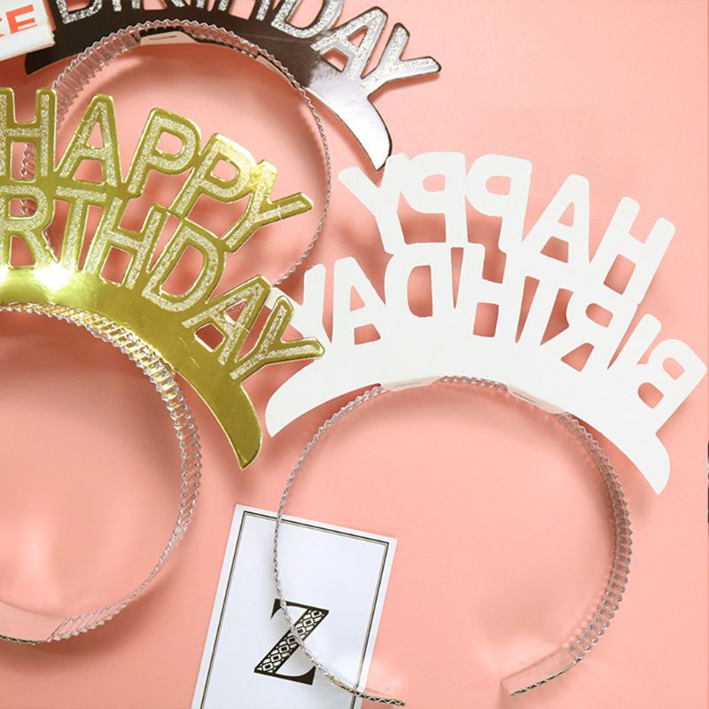 Băng Đô Cài Tóc Bằng Lá Nhôm Hình Vương Miện Lấp Lánh Cho Người Lớn Và Trẻ Em