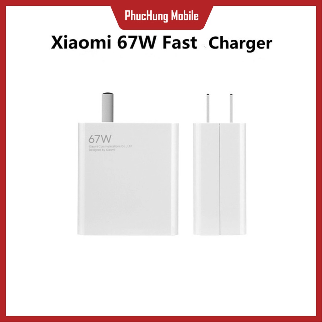 Bộ Sạc nhanh Xiaomi chính hãng 33w, 55w, 67w