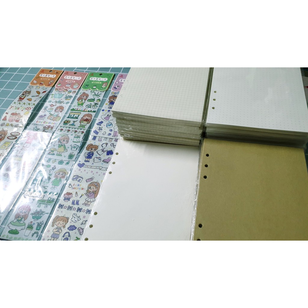 Giấy refill A5 màu kem dày dặn và nhiều kiểu dáng 100gsm