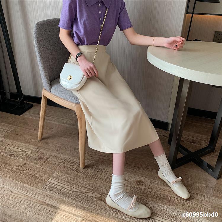 Chân váy Midi xẻ tà dài dáng suông đơn giản cá tính phong cách sang trọng có big size Mely's Fashion CV23 | BigBuy360 - bigbuy360.vn