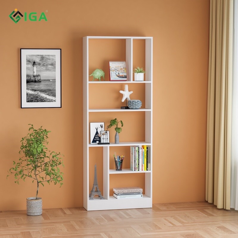kệ sách để sàn đa năng , kệ gỗ ziczac GP233.01
