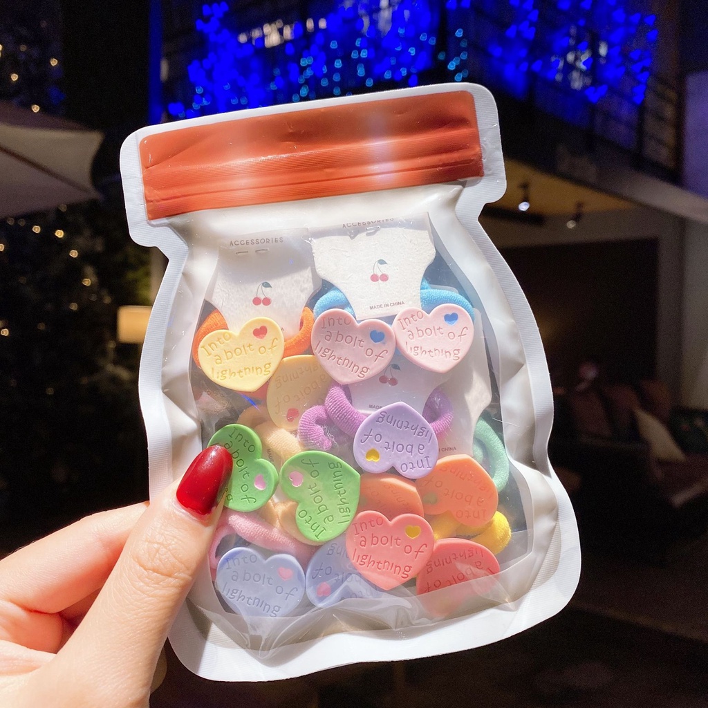 [Bộ 7] Dây Buộc Tóc Dây Cột Tóc Hàn Quốc Màu Kẹo Phụ Kiện Thời Trang Cho Nữ AB013