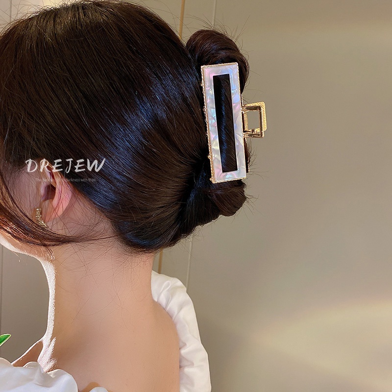 DREJEW Kẹp tóc  hình học nhiều màu sắc phong cách Hàn Quốc
